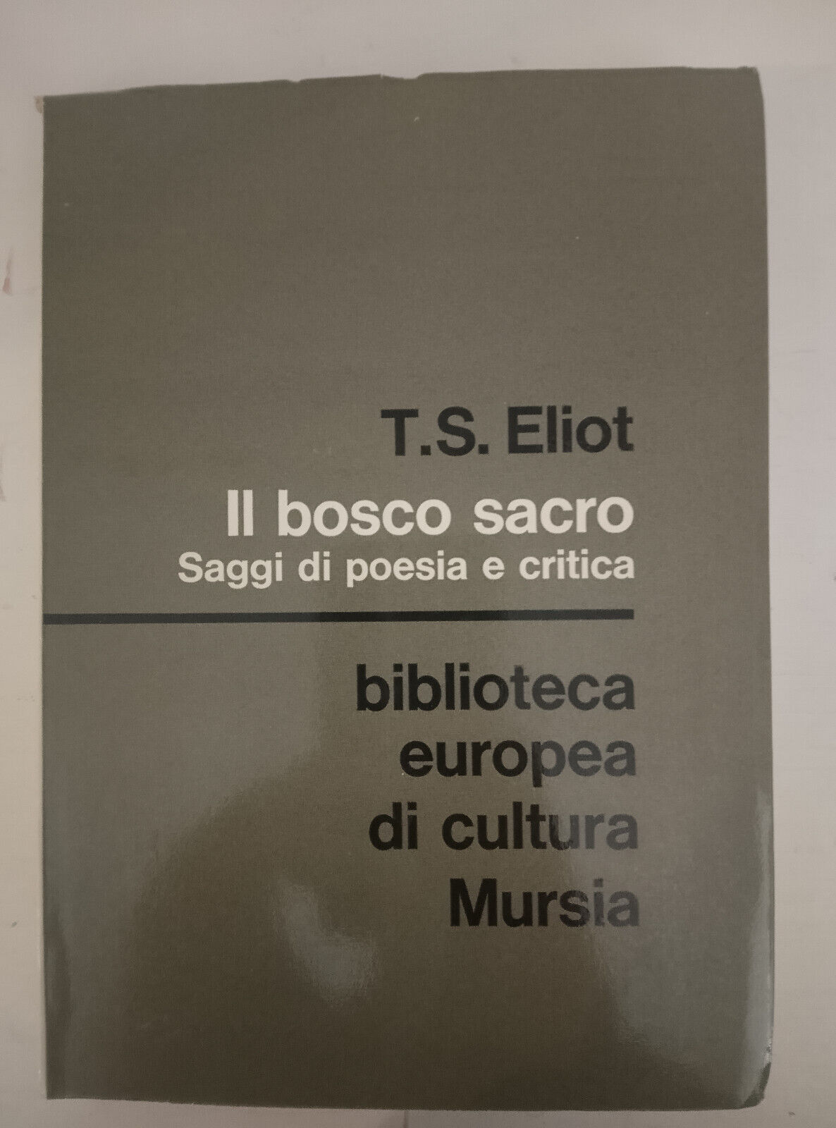 Il bosco sacro. Saggi di poesia e critica, T. S. …