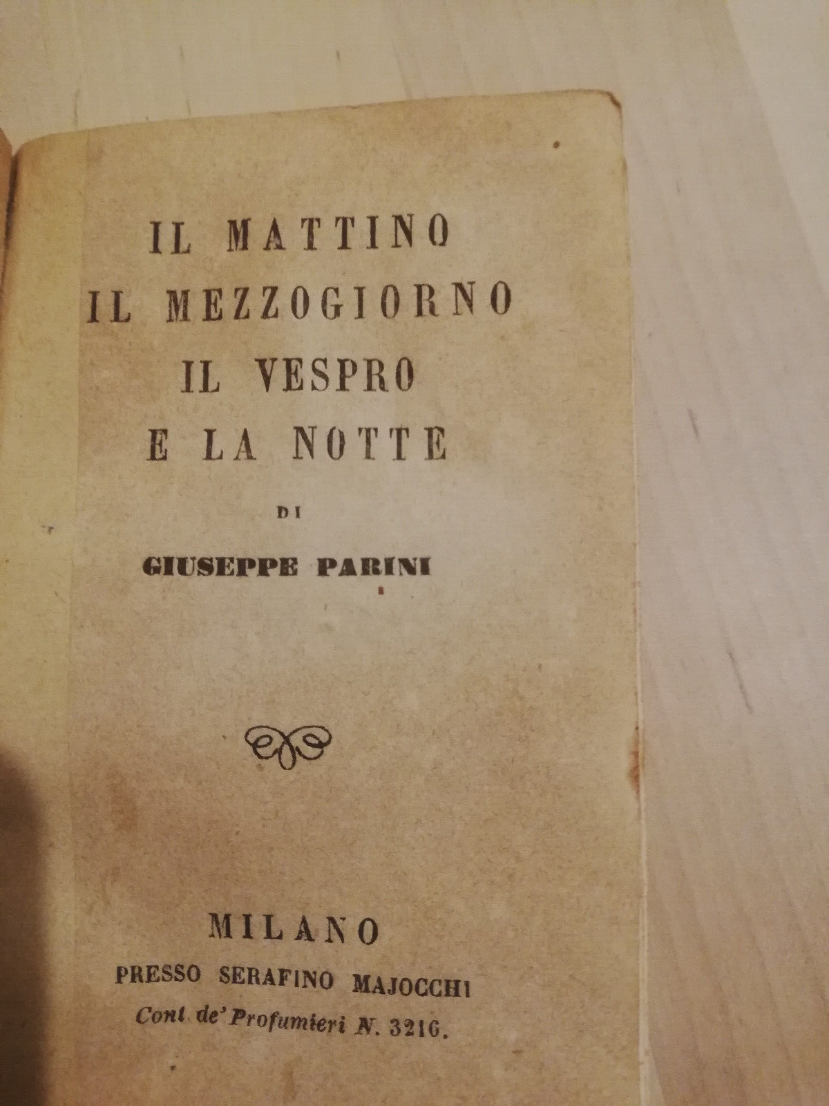 Il mattino il mezzogiorno il vespro e la notte, Giuseppe …