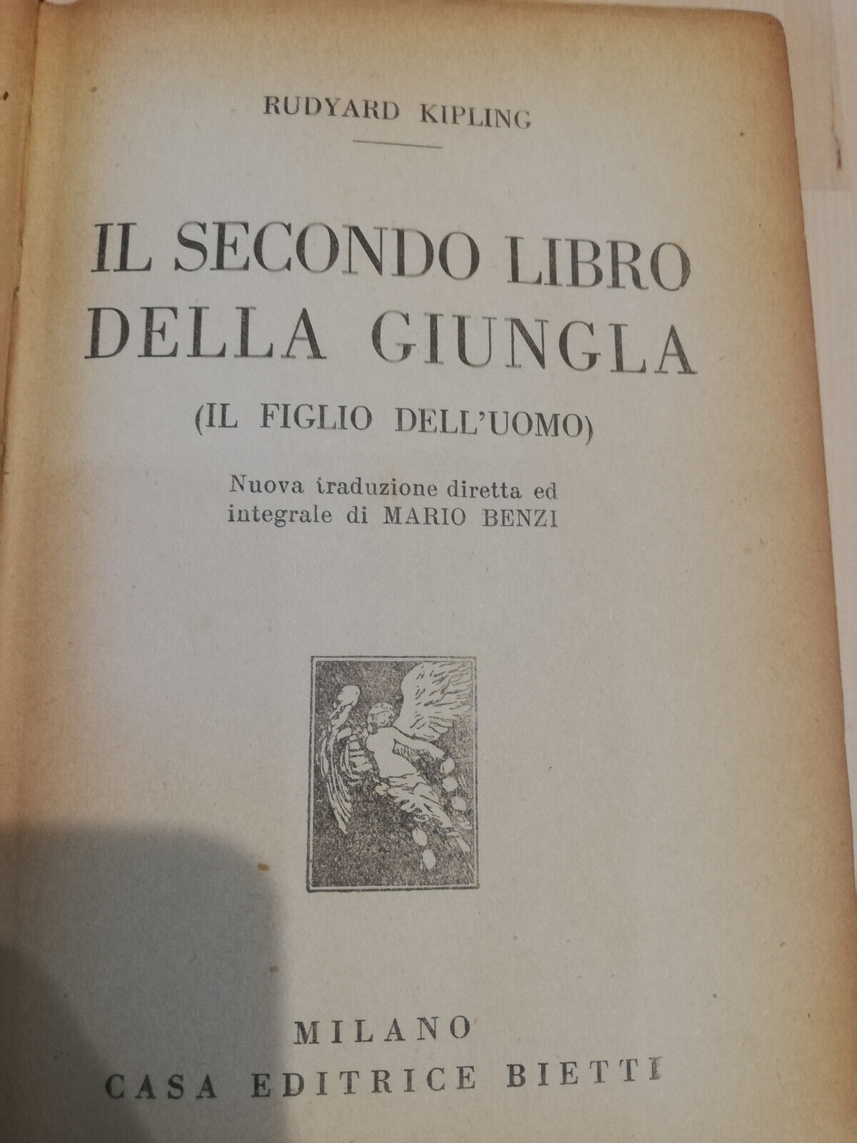 Il secondo libro della giungla, Rudyard Kipling, Bietti, 1938