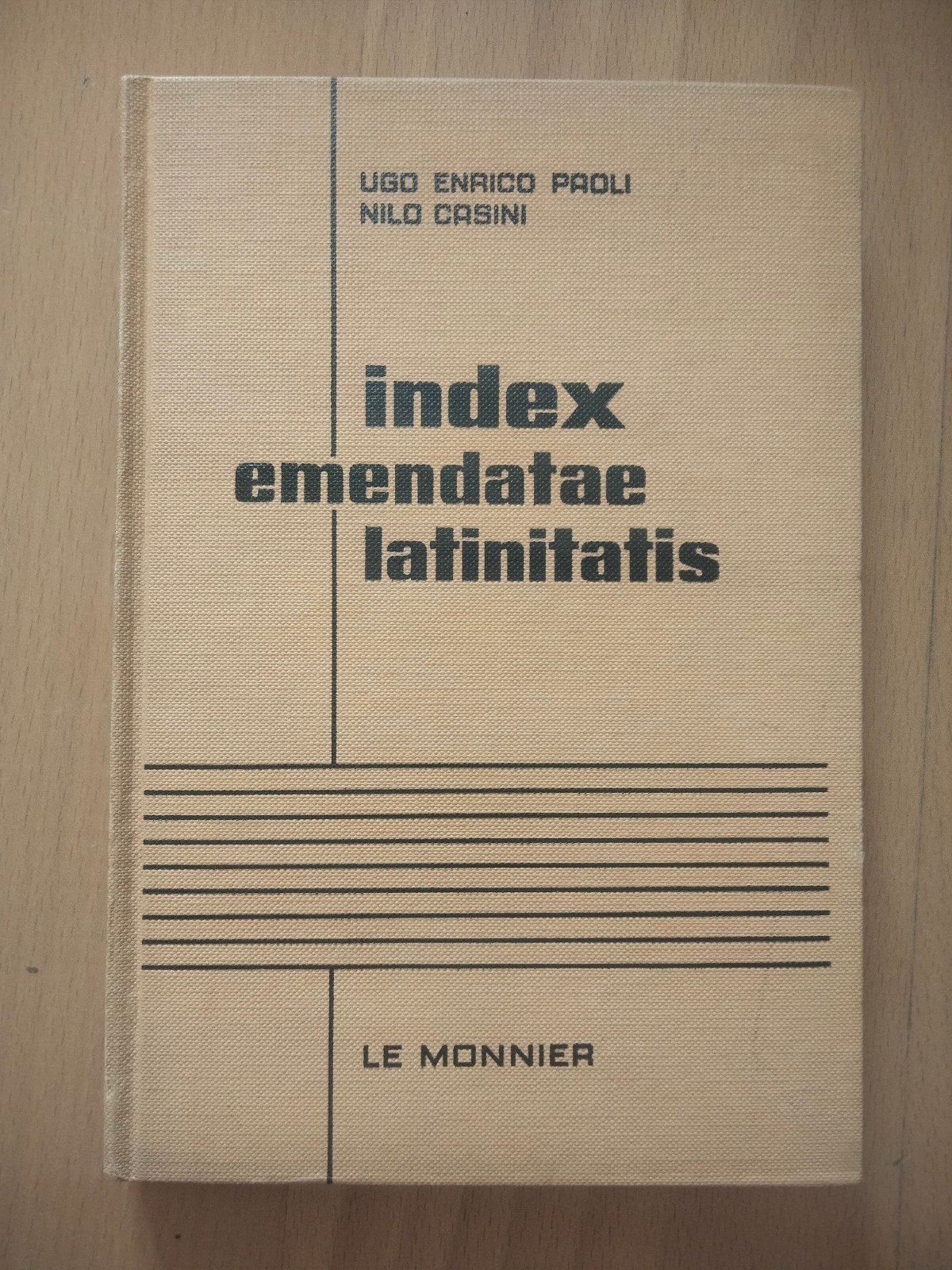 Index emedatae latinitatis, Paoli - Casini, Le Monnier, 1964