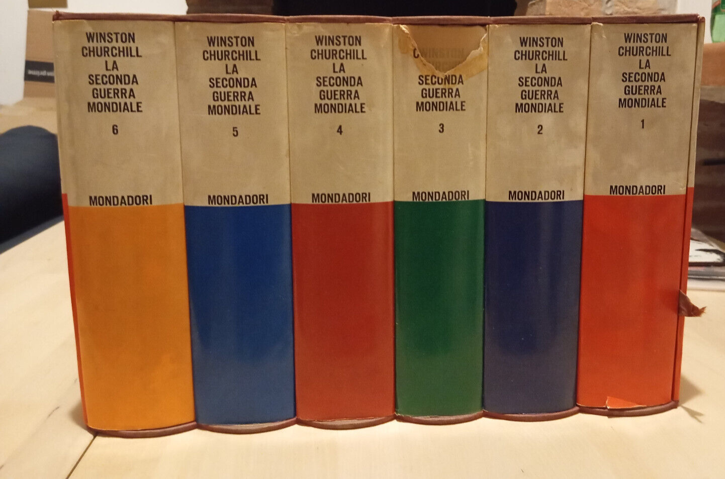 La Seconda guerra mondiale, Winston Churchill, 6 volumi Mondadori, 1963