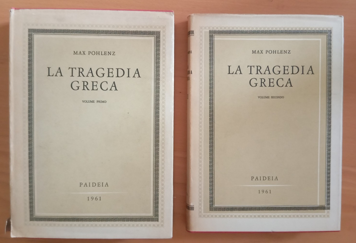 La tragedia greca, Max Pohlenz, Due volumi, Paideia, 1961