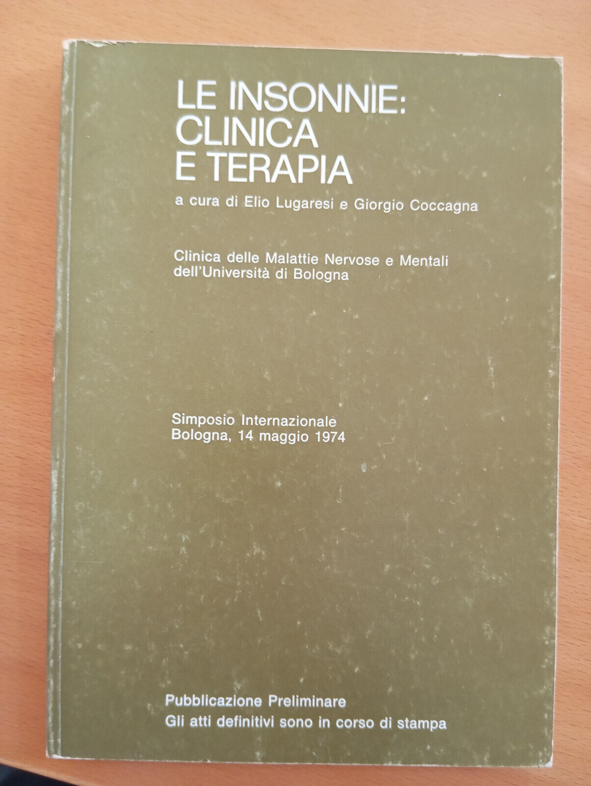 Le insonnie: clinica e terapia, Lugaresi - Coccagna, 1974