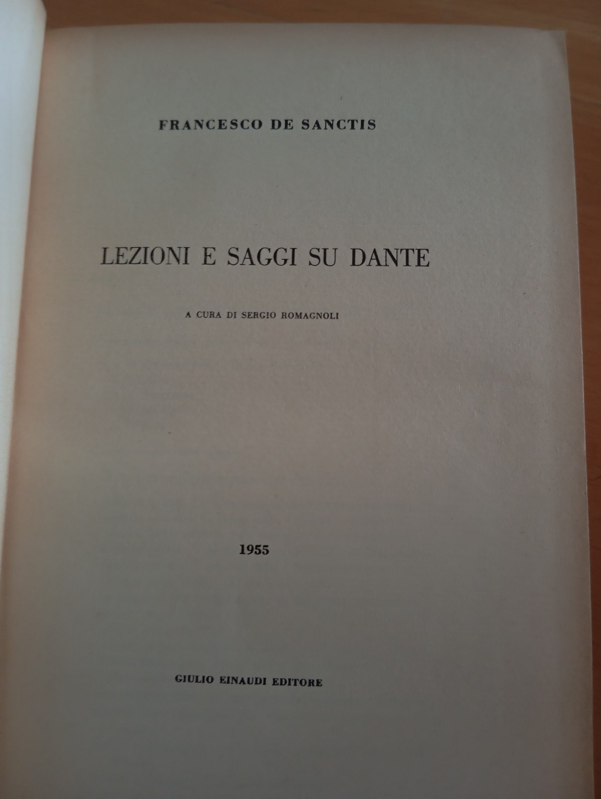 Lezioni e saggi su Dante, Francesco De Sanctis, Einaudi, 1955