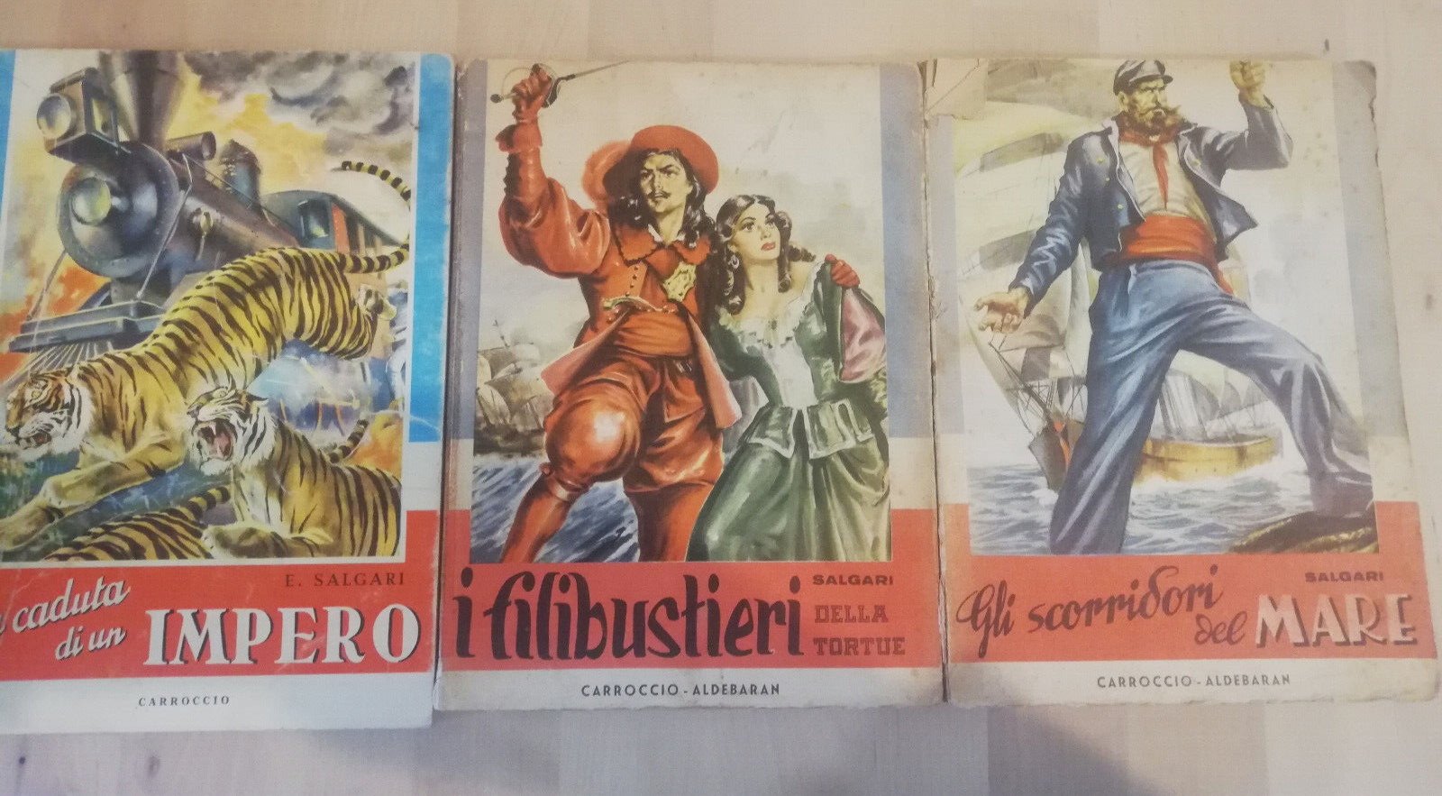 Lotto 3 di Emilio Salgari, edizione vintage Carroccio - Aldebaran …