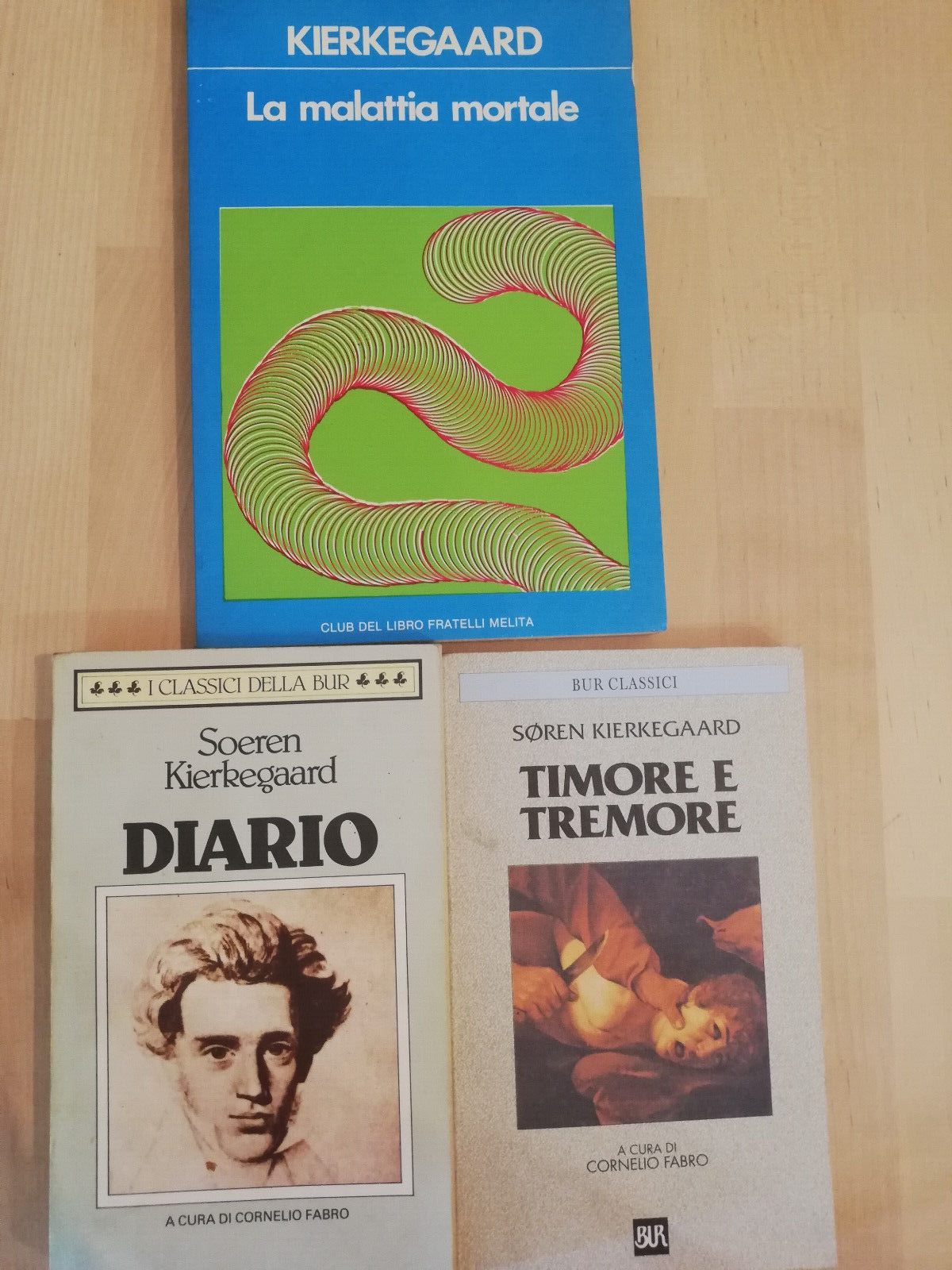 Lotto 3 libri di Soren Kierkegaard, Malattia mortale, Diario, Timore …