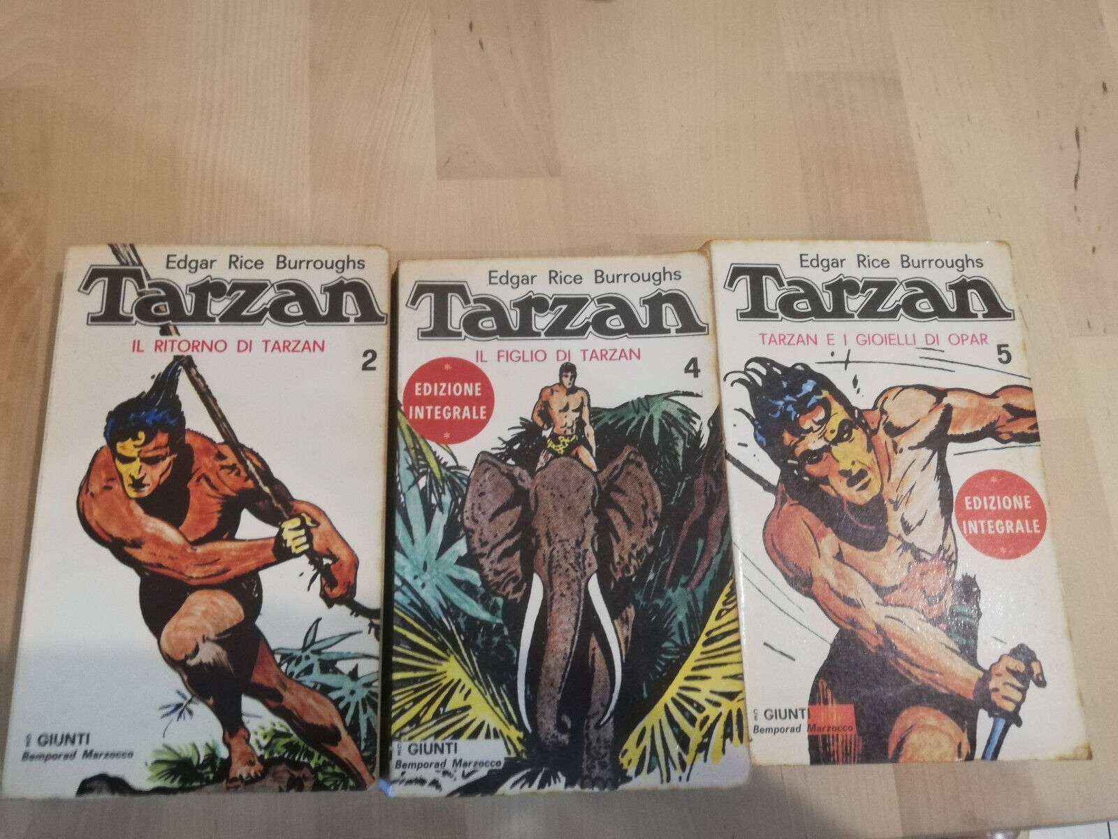 Lotto 3 libri di Tarzan, Edgar Rice Borroughs, il ritorno …