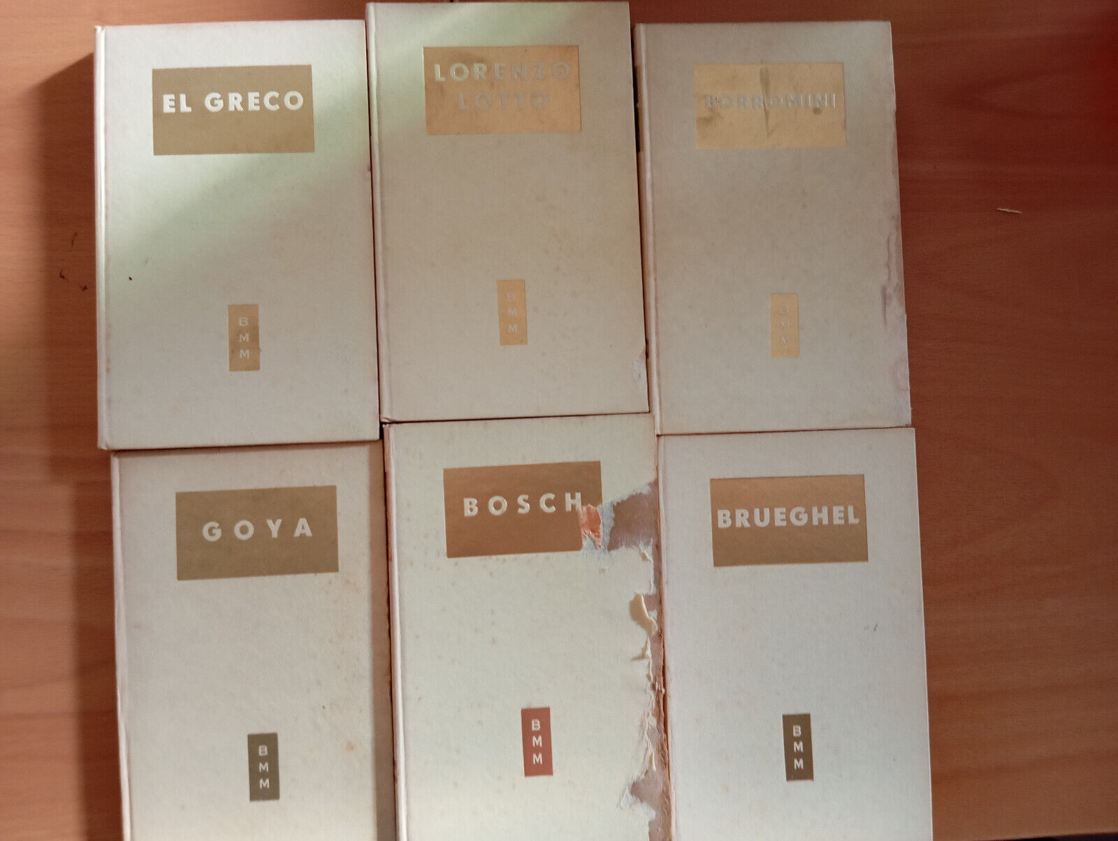 Lotto 6 libri arte BMM Goya Bosch Brueghel El Geco …