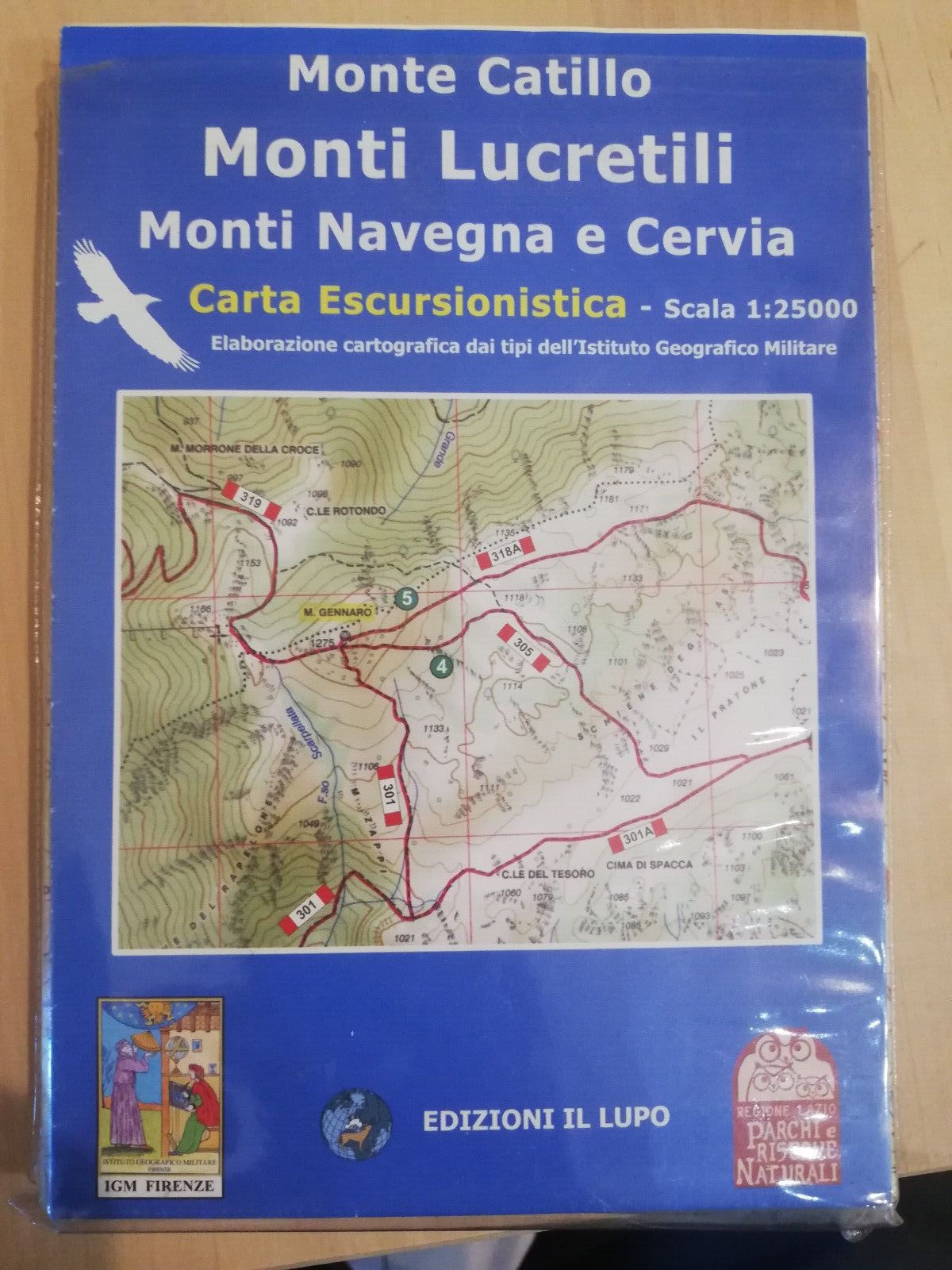 Monti lucretili, Navegna e Cervia, Carta escursionistica, Edizioni Il Lupo, …