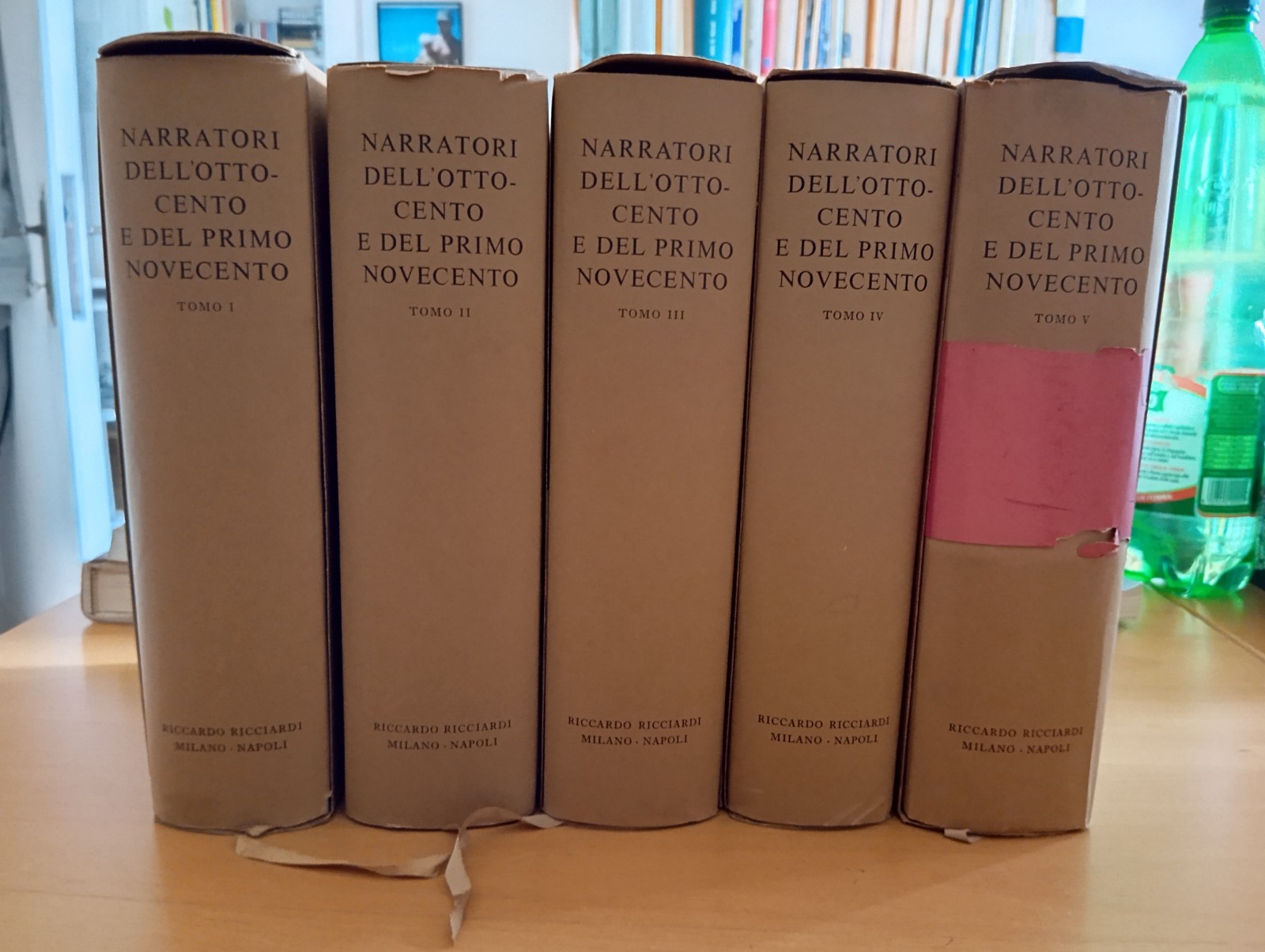 Narratori dell'Ottocento e del primo Novecento, Borlenghi, Ricciardi, 5 tomi