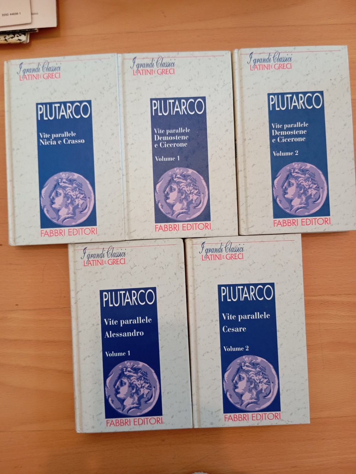 Plutarco, Vite parallele, 5 volumi, Fabbri 1994, testo greco a …