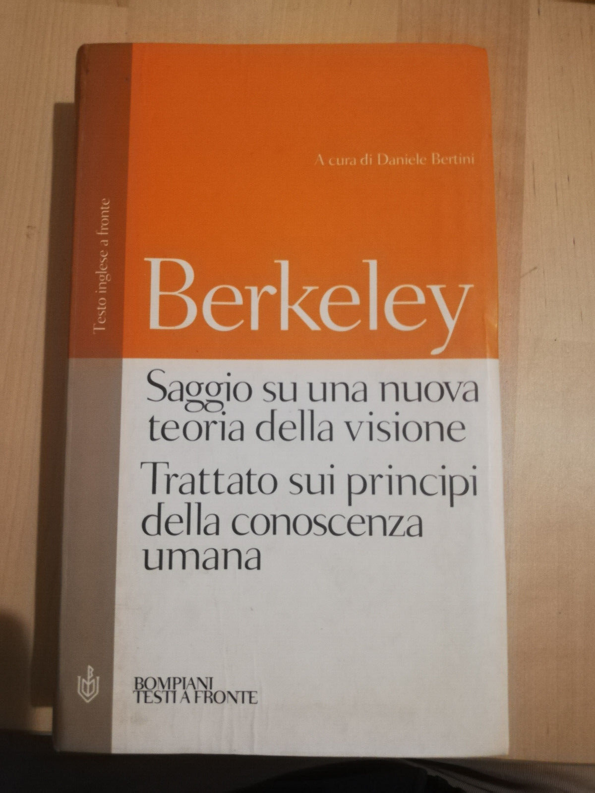 Saggio su una nuova teoria della visione, George Berkeley, Bompiani, …