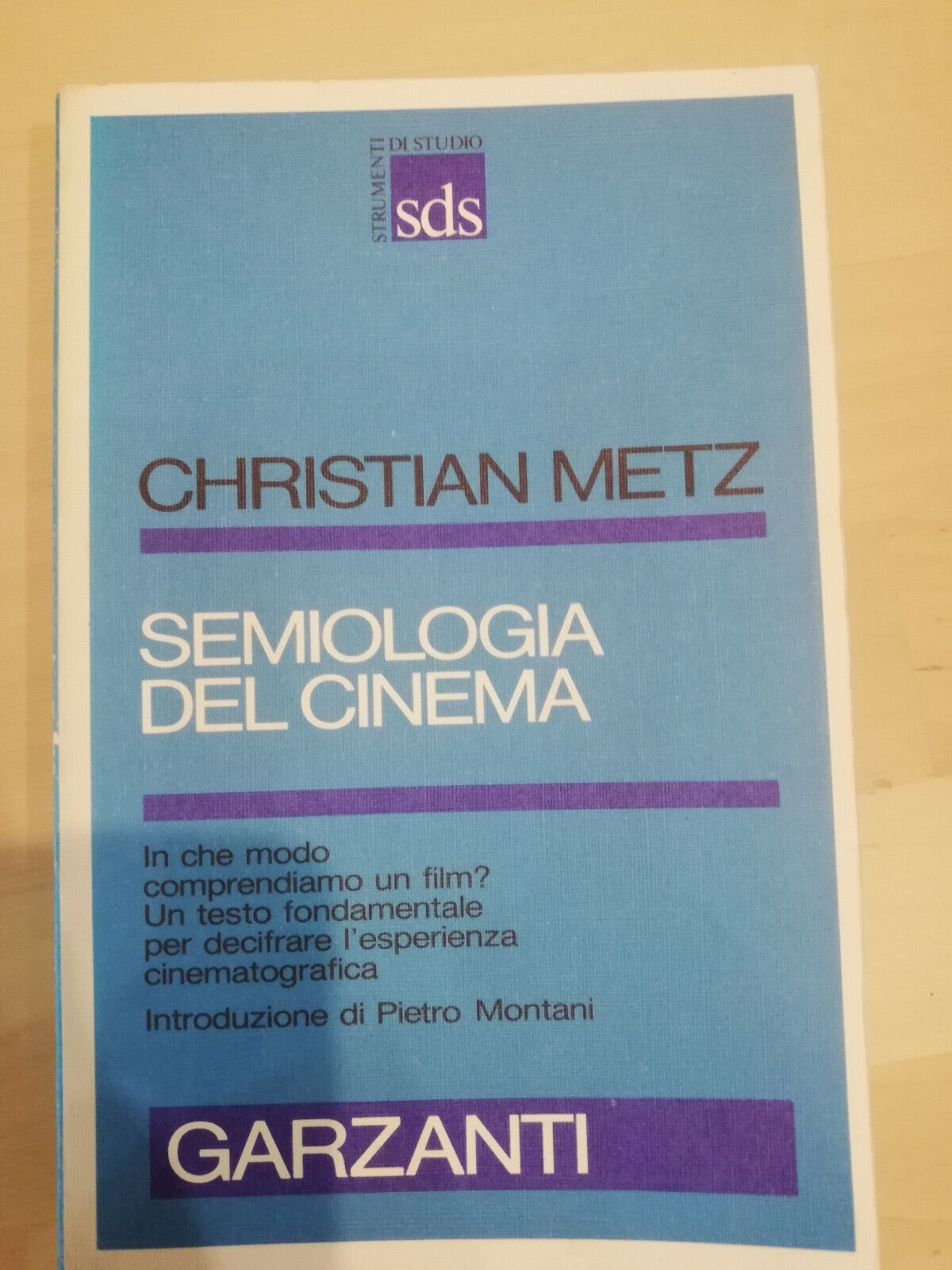 Semiologia del cinema, Christian Metz, Garzanti, 1989