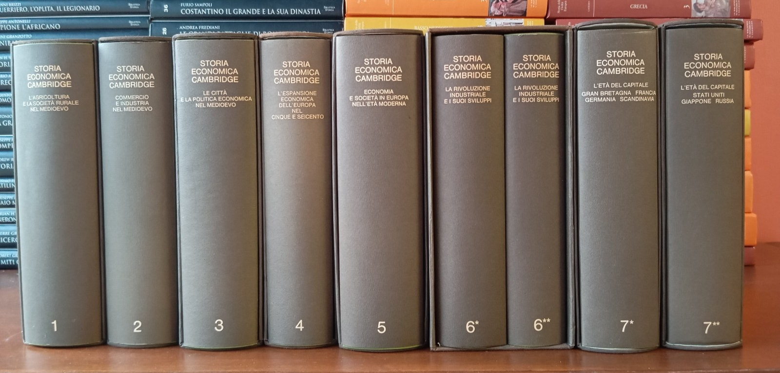 Storia economica Cambridge, Einaudi, 7 volumi in 9 tomi, con …