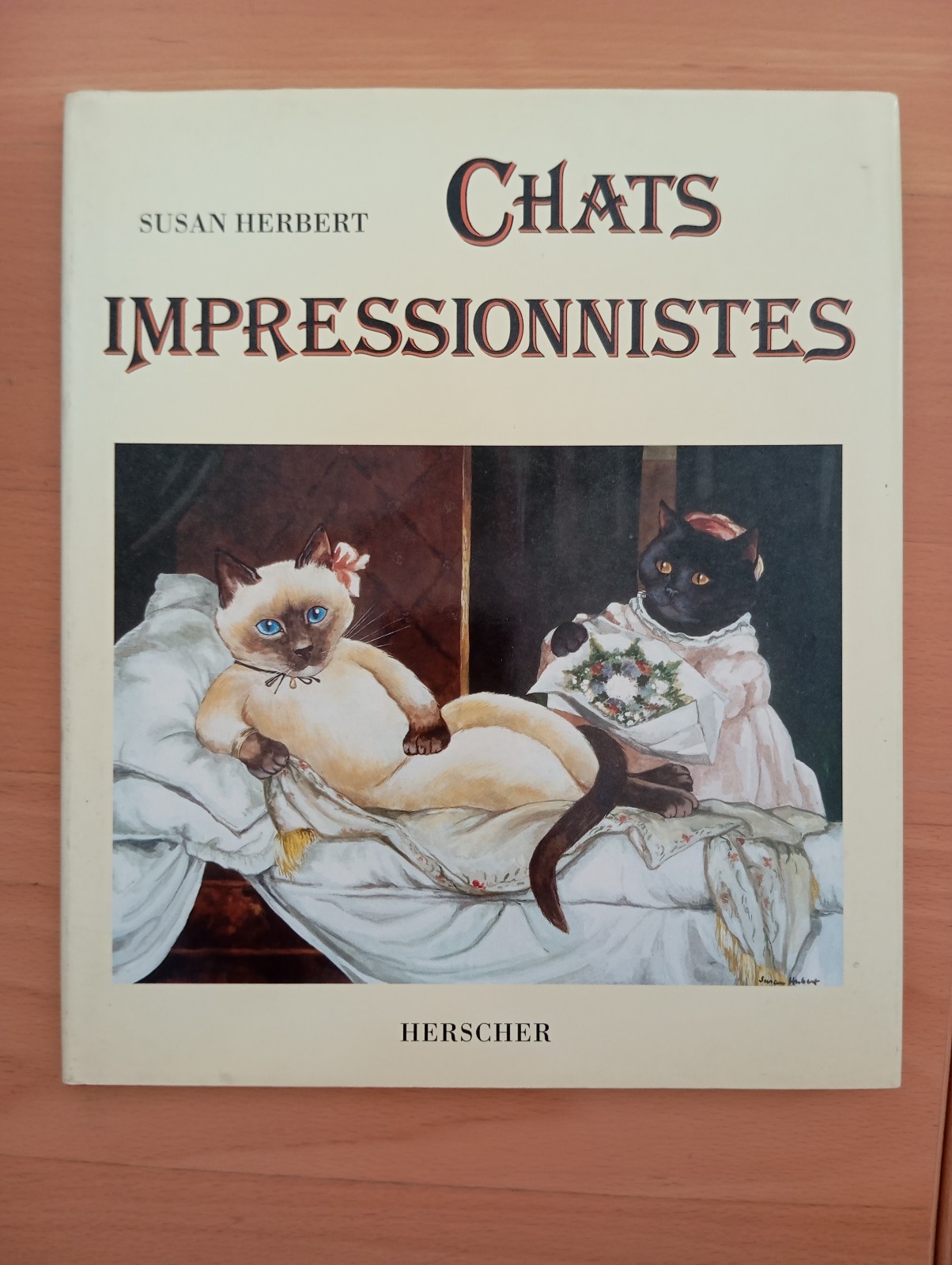 Susan Herbert, Chats impressionnistes, Herscher 1995, gatti, arte, illustrato