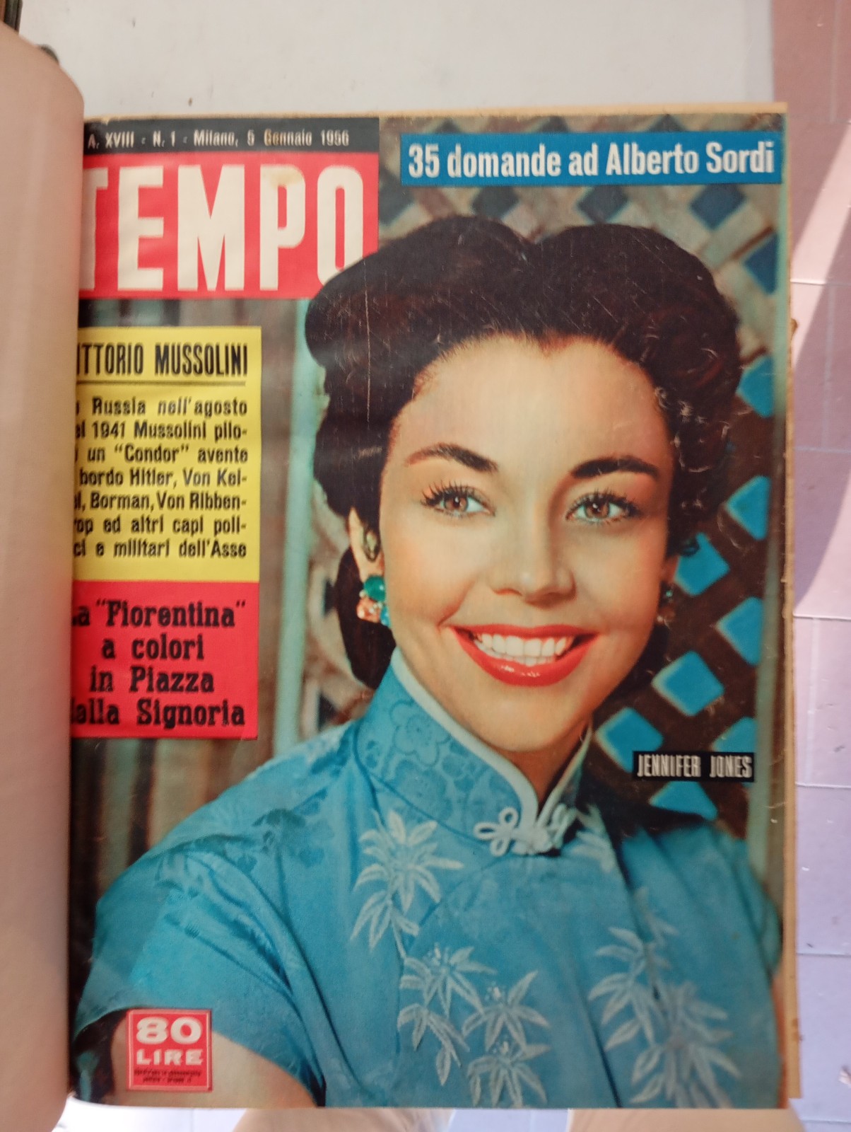 Tempo rivista settimanale, annata 1956, 52 numeri rilegati in tre …