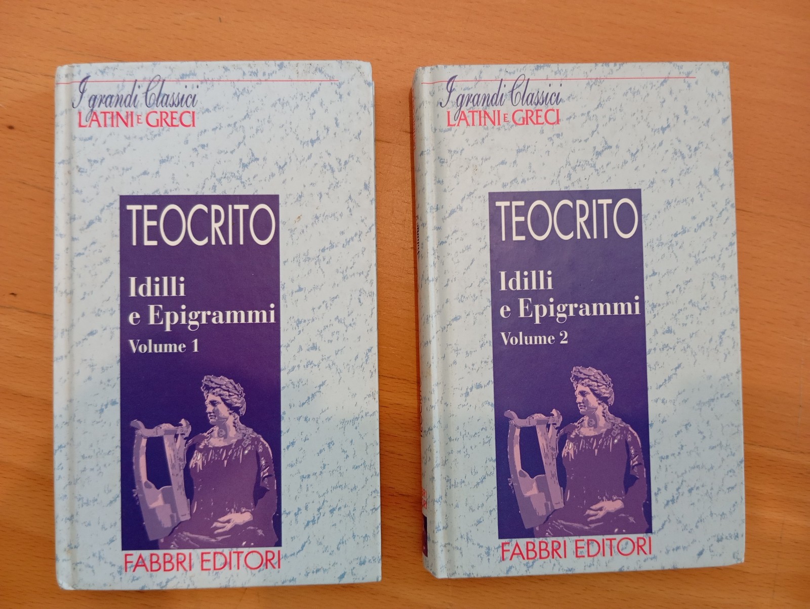 Teocrito, Idilli e Epigrammi, 2 volumi, Fabbri 1996, testo greco …