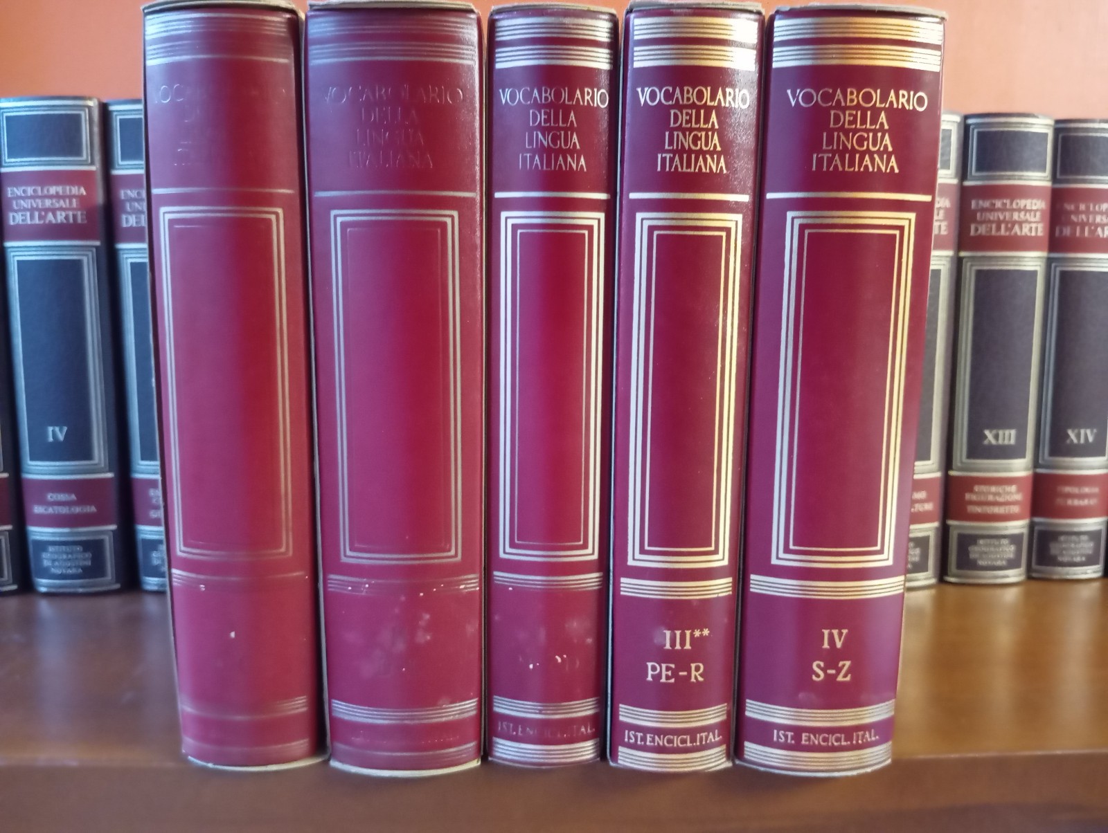Treccani, Vocabolario della lingua italiana, 1986-1994, 5 tomi, opera completa