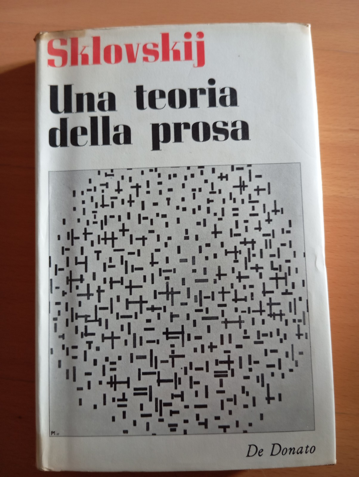 Una teoria della prosa, Viktor Sklovskij, De Donato, 1966