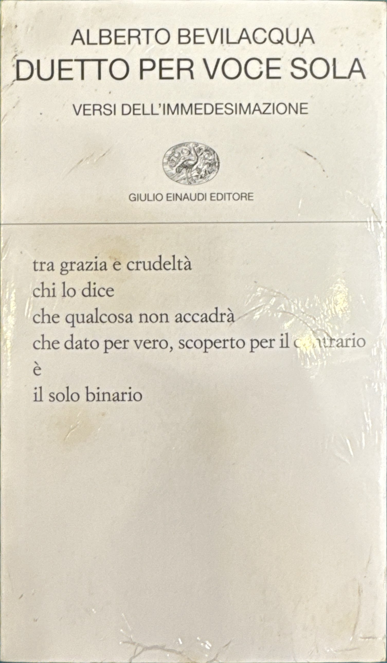 Duetto per voce sola: versi dell'immedesimazione