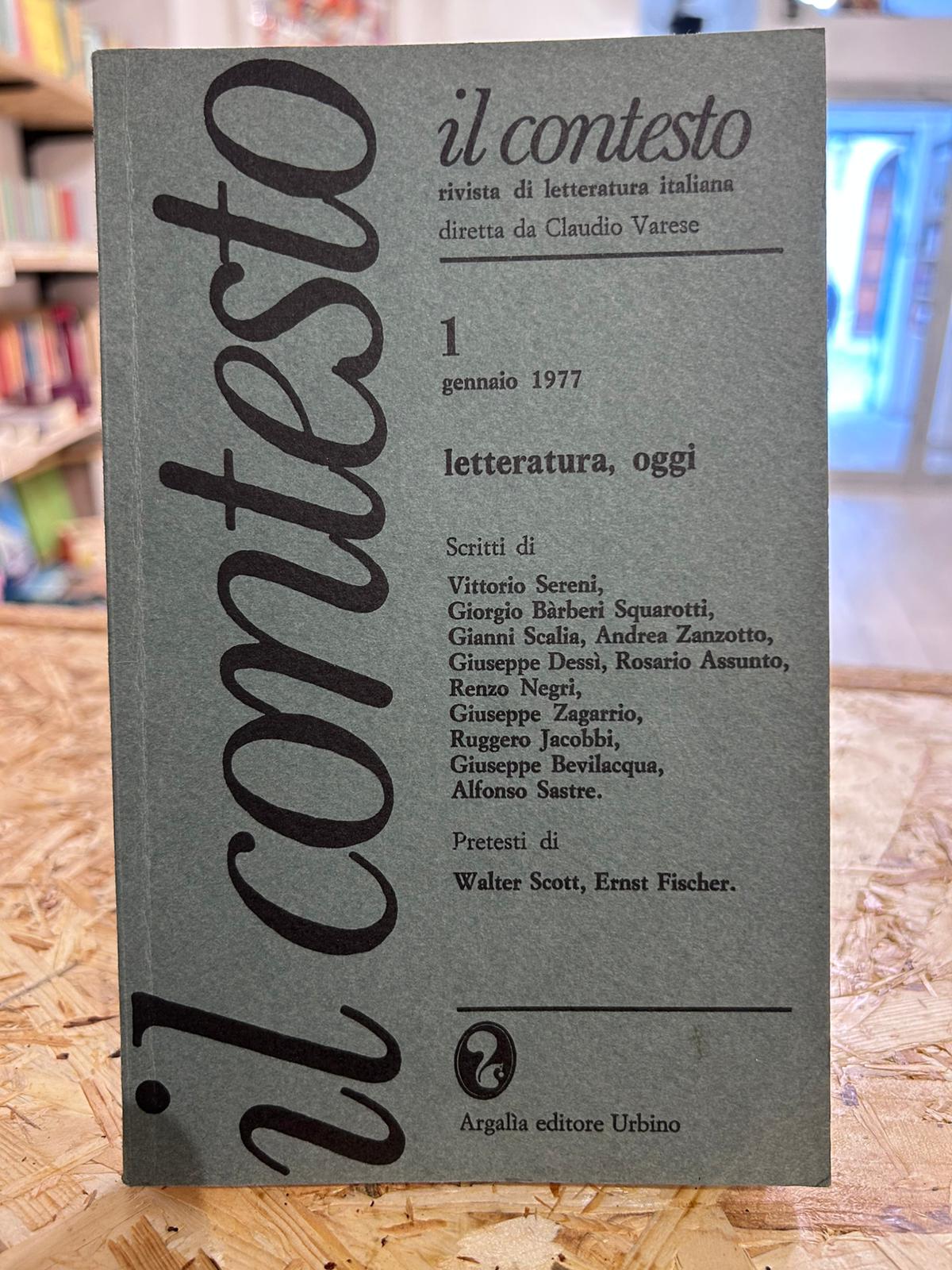 Il contesto - Rivista di letteratura italiana [Anno 1 gennaio …