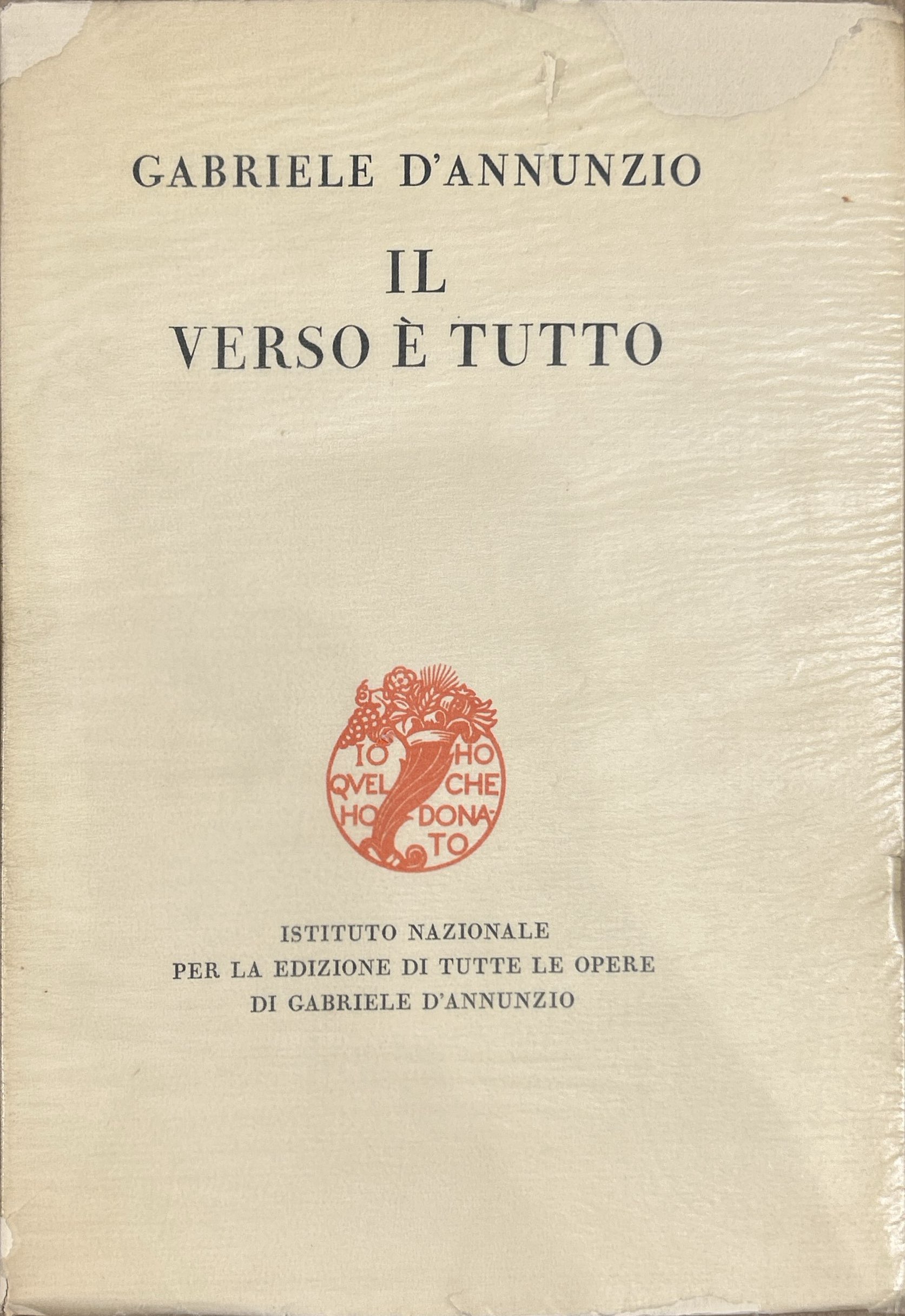 Il verso è tutto. L'isotteo. La chimera