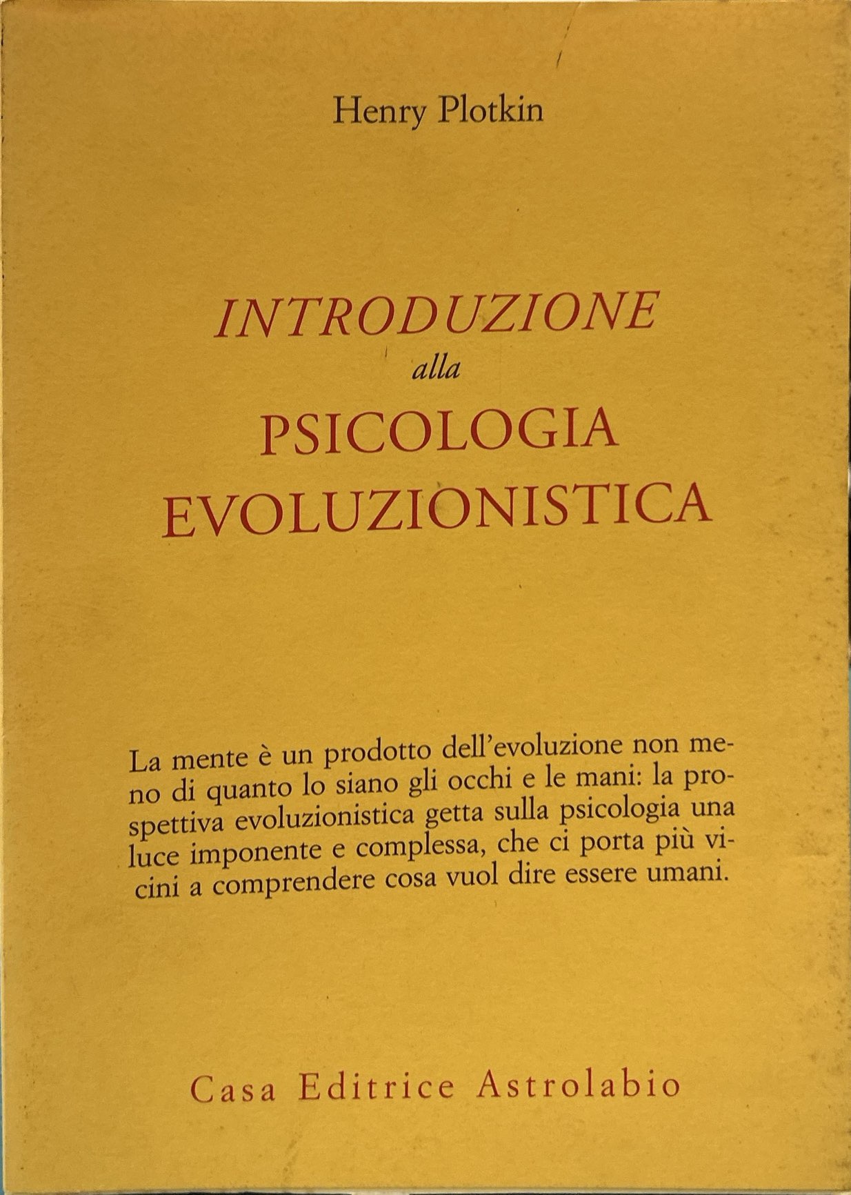 Introduzione alla psicologia evoluzionistica