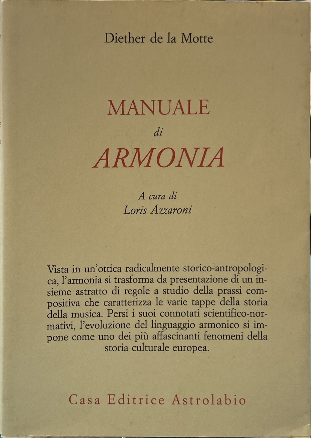 Manuale di armonia