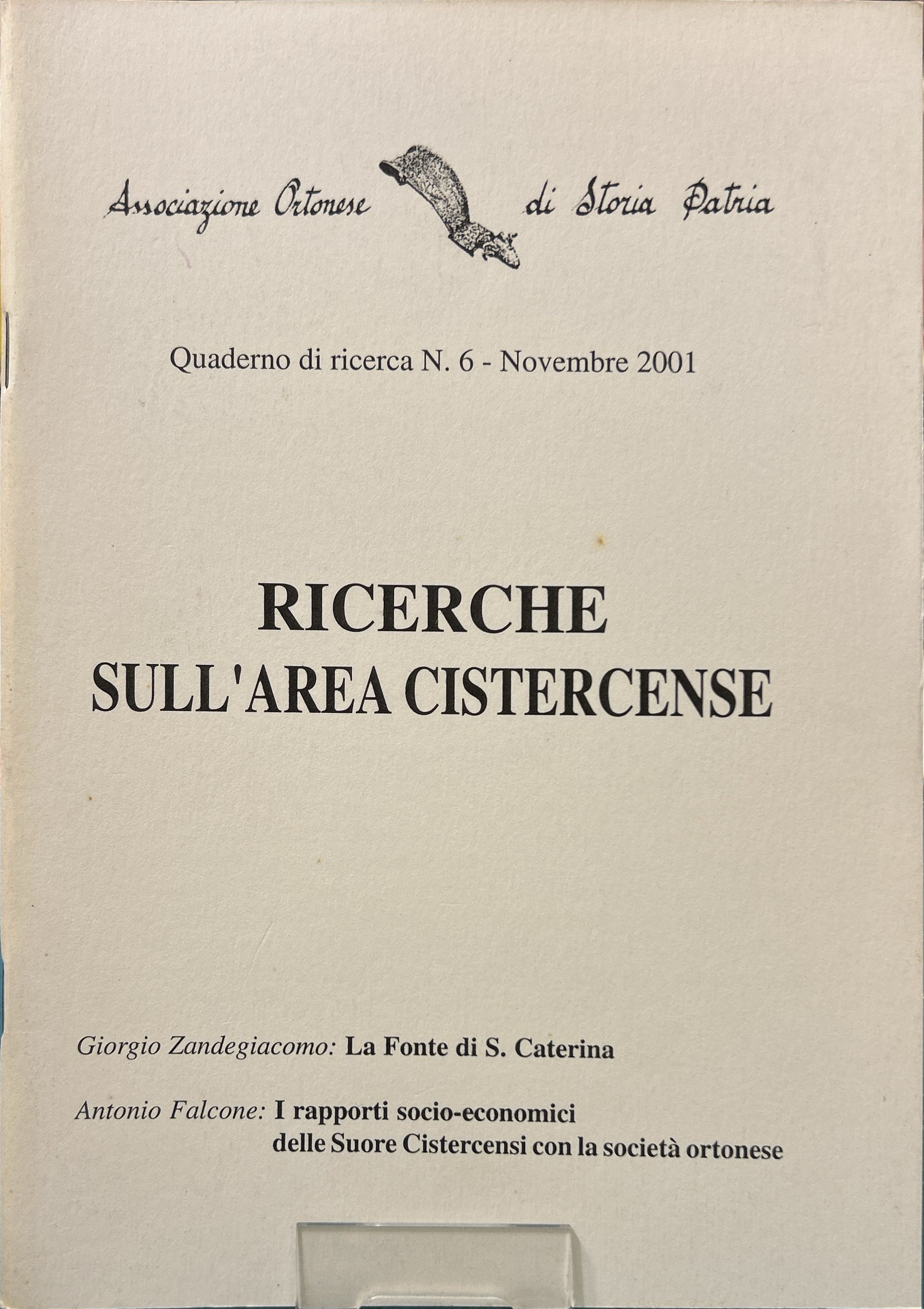 Ricerche sull'area cistercense - quaderno di ricerca n. 6 - …