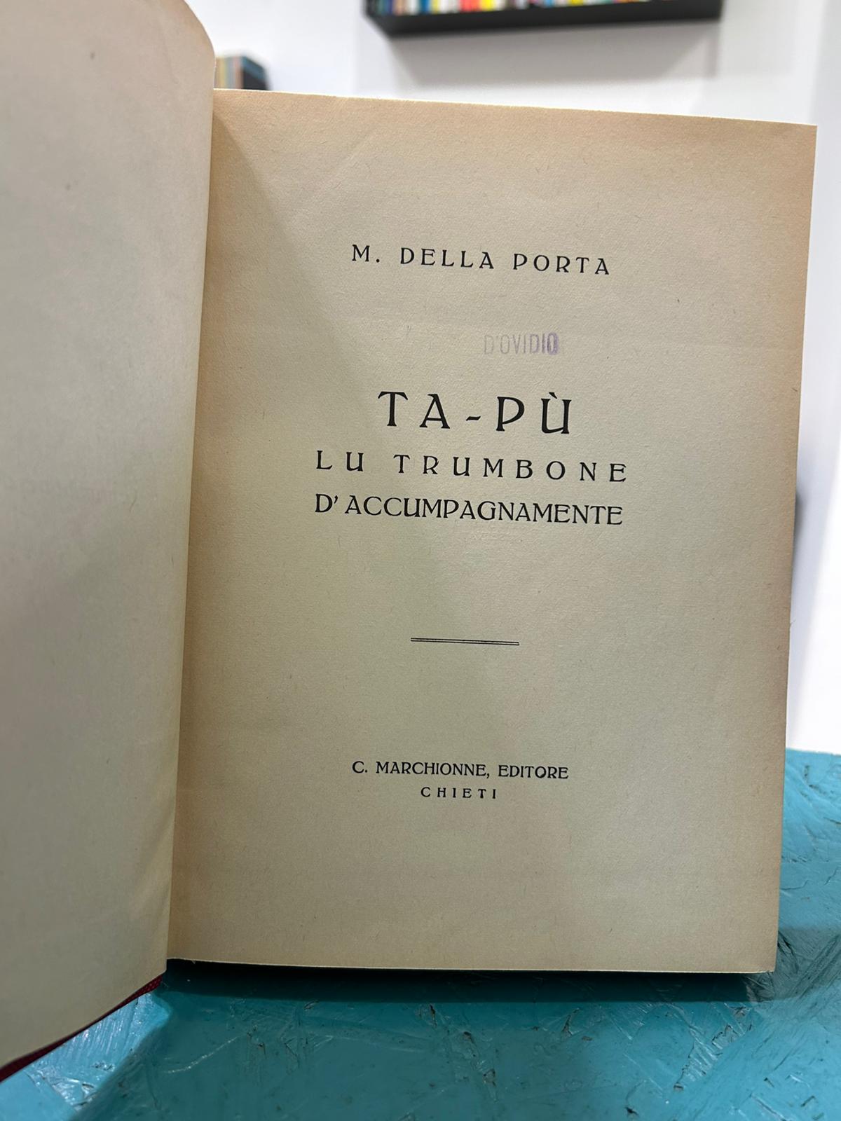 Ta-pù. Lu trumbone d'accumpagnamente e Poesie inedite