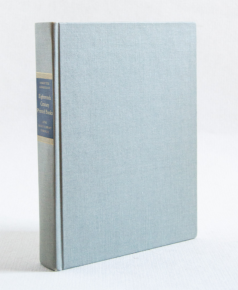 A Short Title Catalogue of Eighteenth Century Printed Books in …
