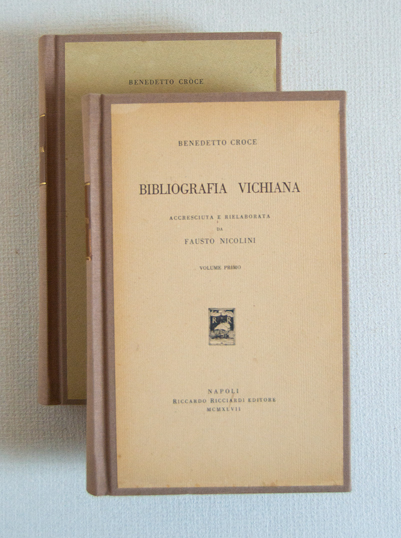 Bibliografia Vichiana accresciuta e rielaborata da Fausto Nicolini.