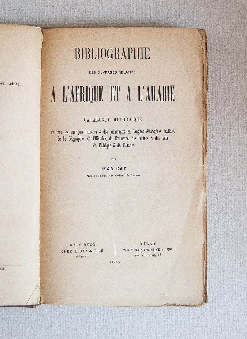 Bibliographie des ouvrages relatifs a l'Afrique et a l'Arabie Catalogue …