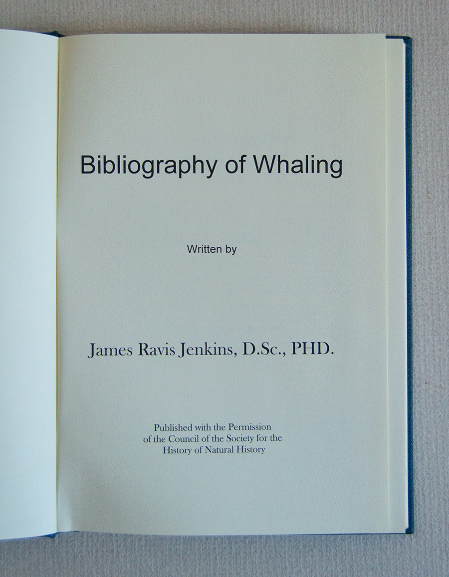 Bibliography of Whaling.