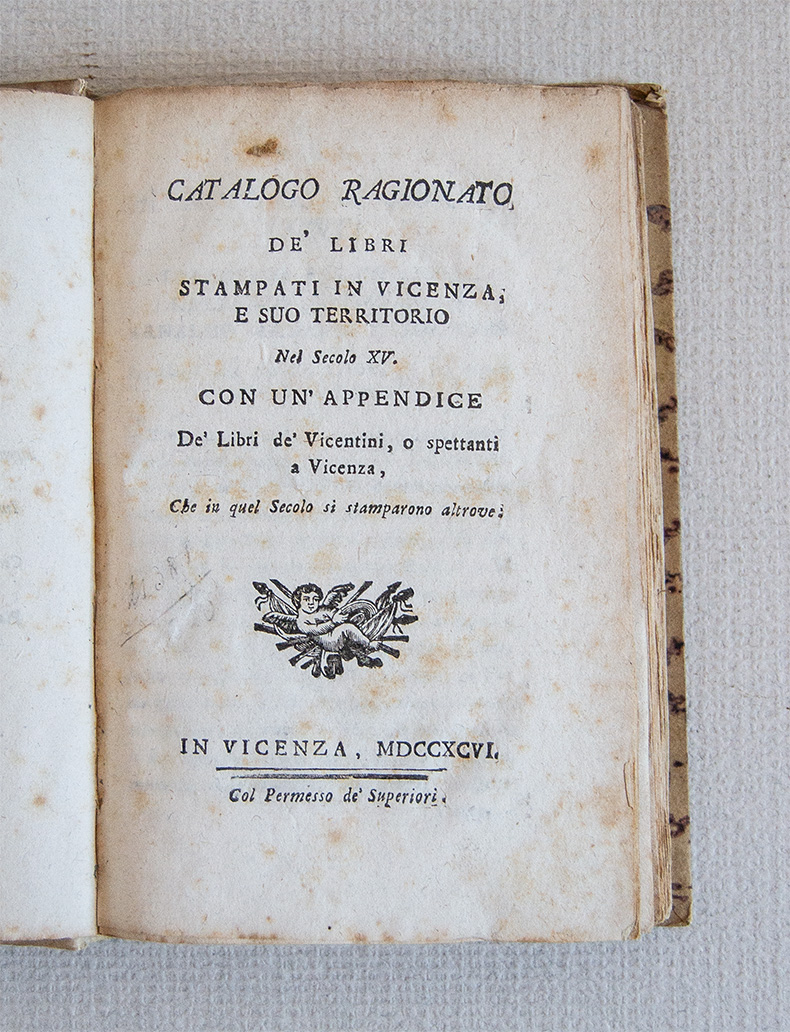 Catalogo ragionato de' libri stampati in Vicenza e suo territorio …