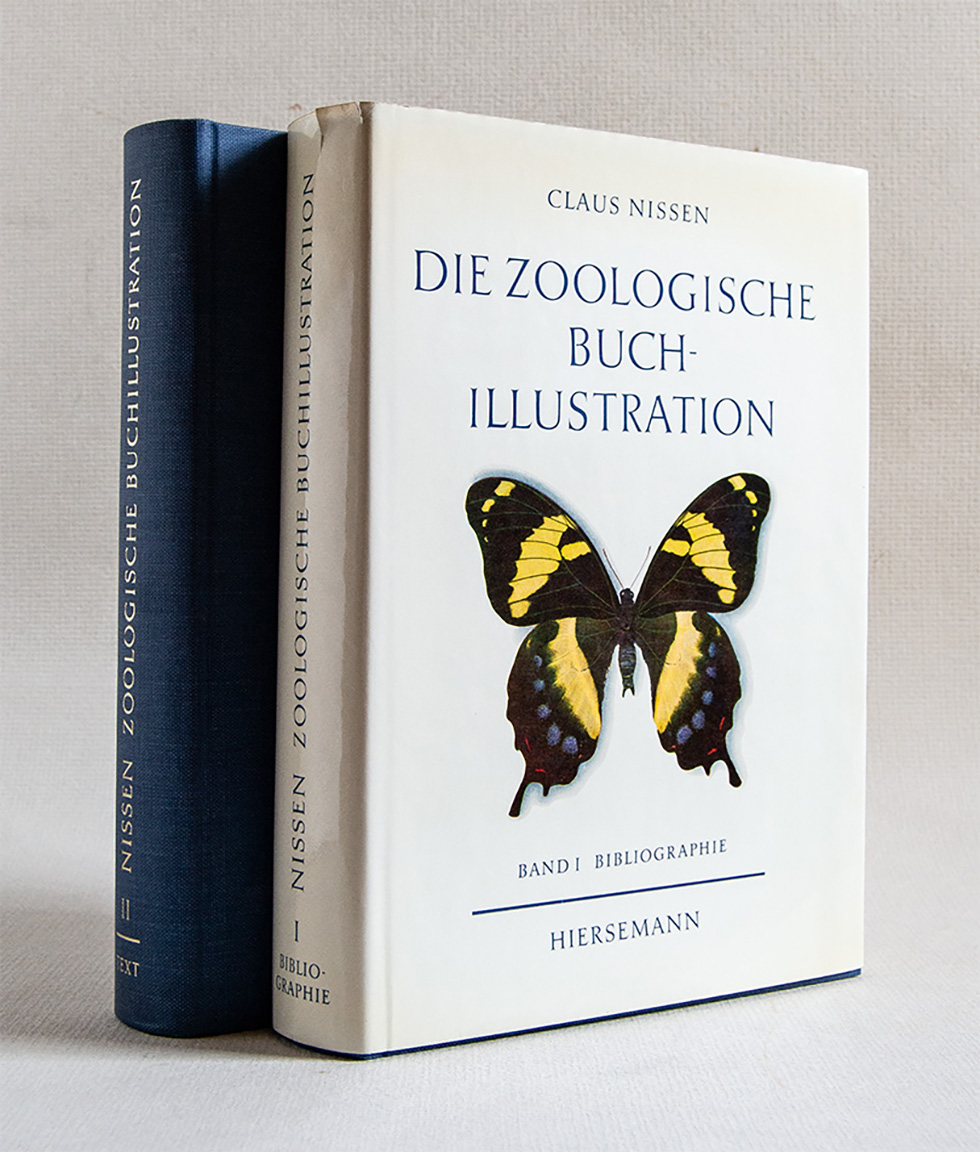 Die Zoologische Buch-Illustration. Band I Bibliographie. Band II Geschichte.
