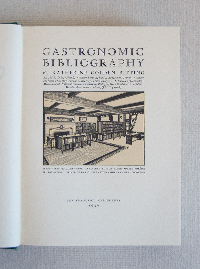 Gastronomic Bibliography.