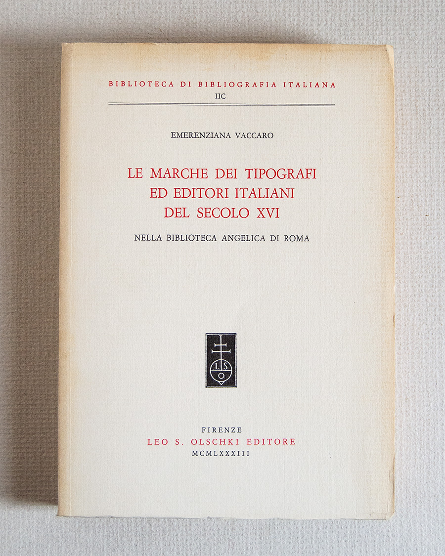 Le Marche dei Tipografi ed Editori Italiani del Secolo XVI …