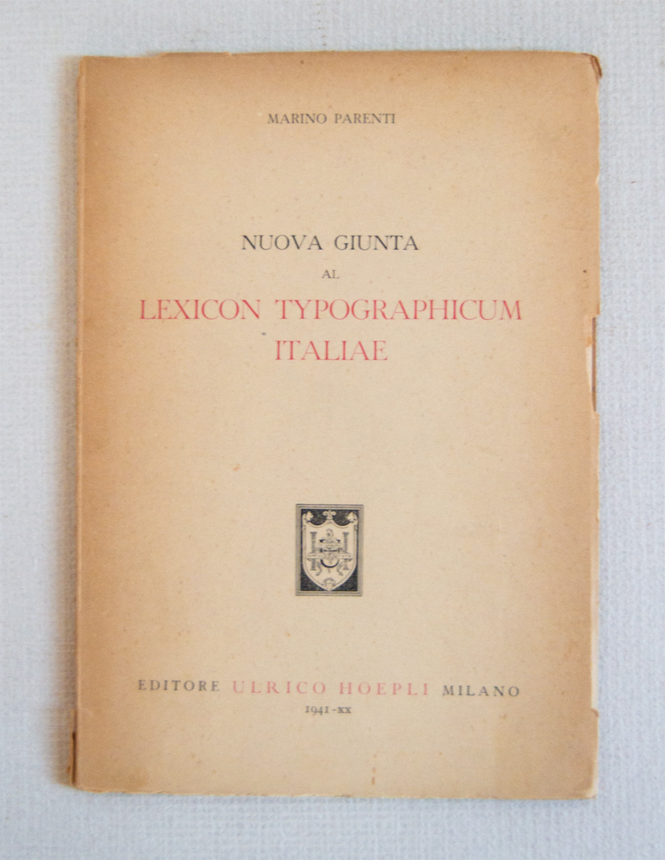 Nuova Giunta al Lexicon Typograhicum Italiae