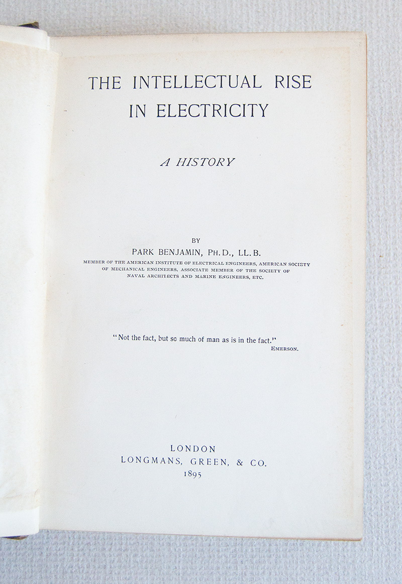 The Intellectual Rise in the Electricity A History.