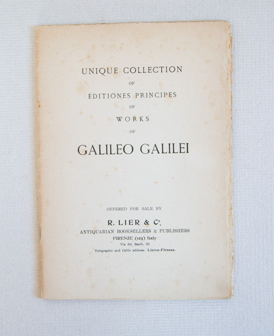 Unique colleciton of Editiones Principes of Works of Galileo Galilei.