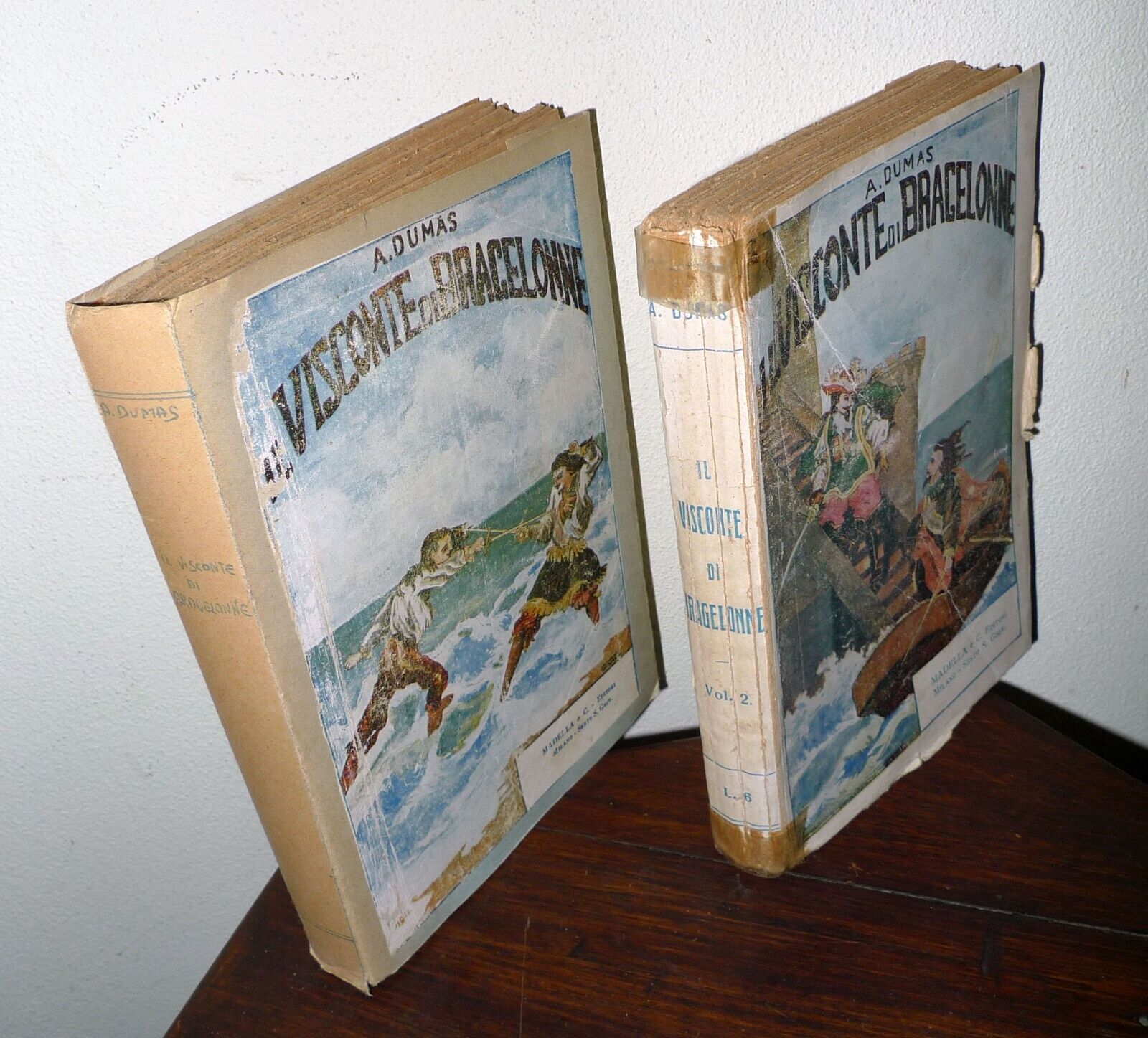 Alessandro Dumas,IL VISCONTE DI BRAGELONNE.2 voll.,1932 Madella
