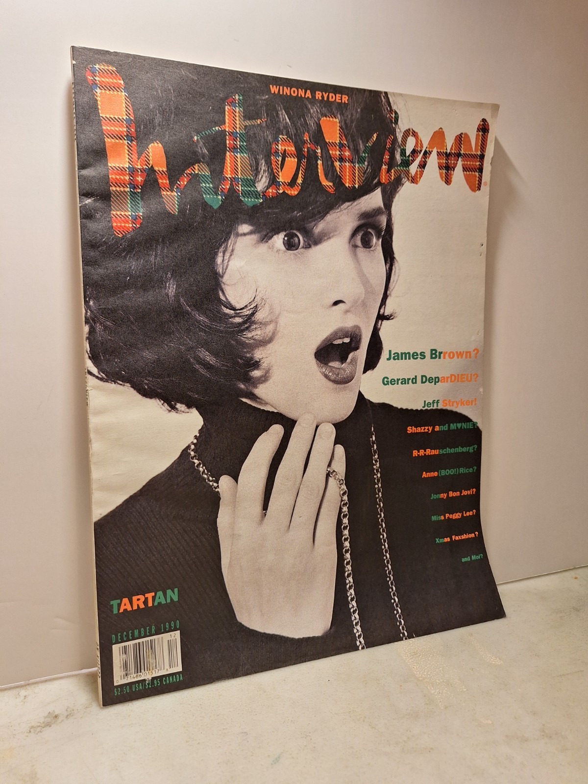 ANDY WARHOL INTERVIEW MAGAZINE,December 1990 - ON KILTER (WINONA RYDER)