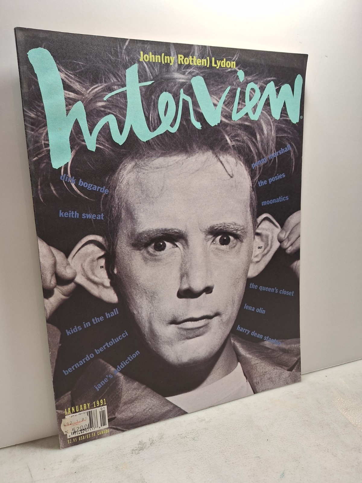 ANDY WARHOL INTERVIEW MAGAZINE,February 1991 - KISS AND TELL-JOHNNY ROTTEN …