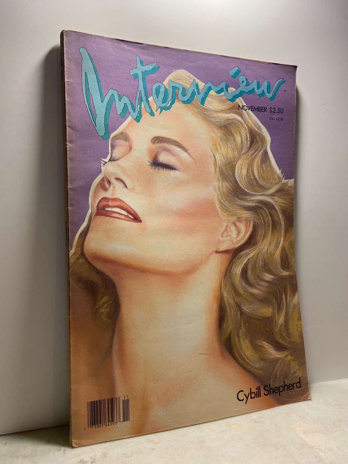 ANDY WARHOL INTERVIEW MAGAZINE,November 1986-CYBILL SHEPHERD