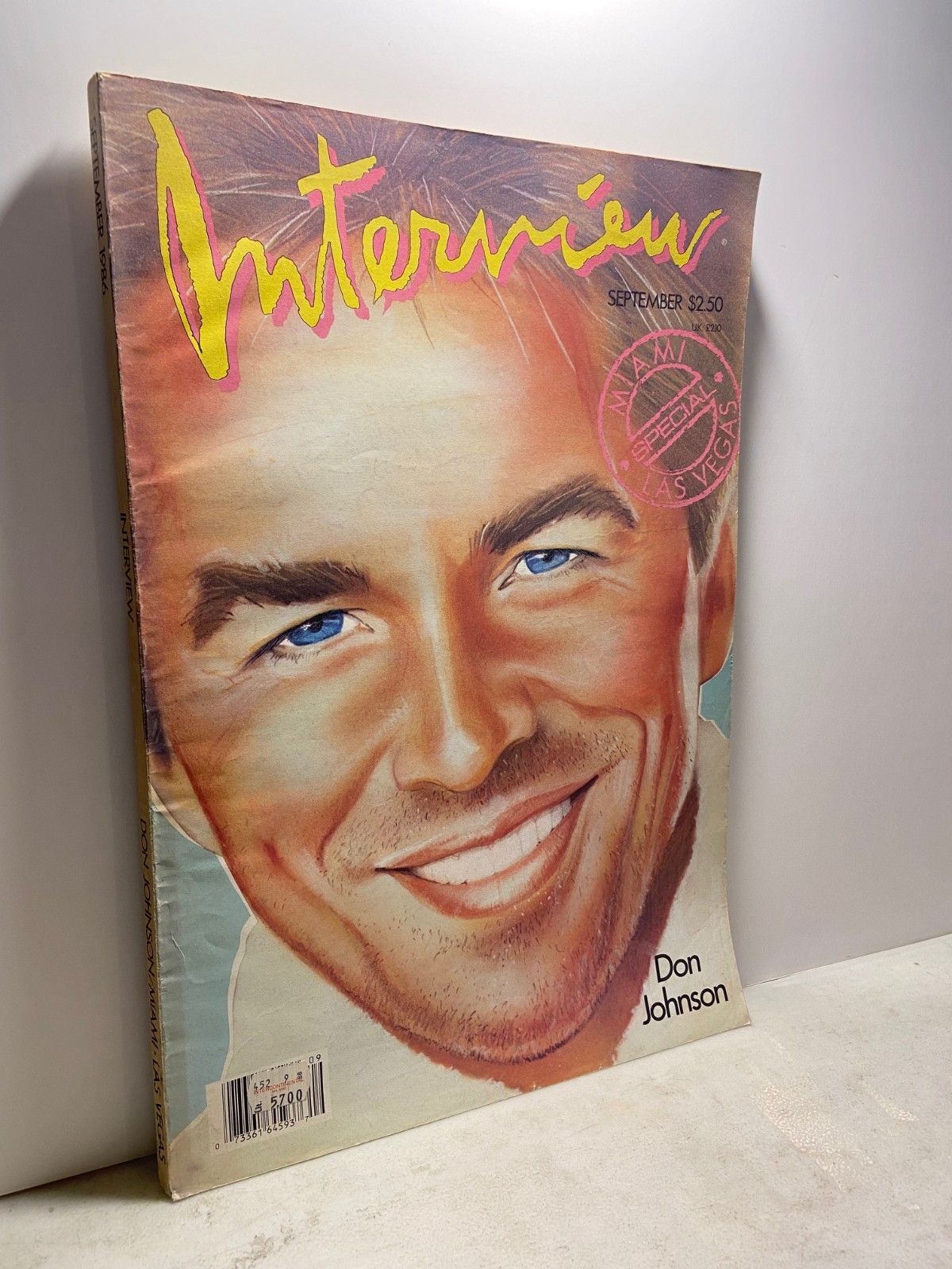 ANDY WARHOL INTERVIEW MAGAZINE,September 1986- DON JOHNSON/MIAMI . LAS VEGAS