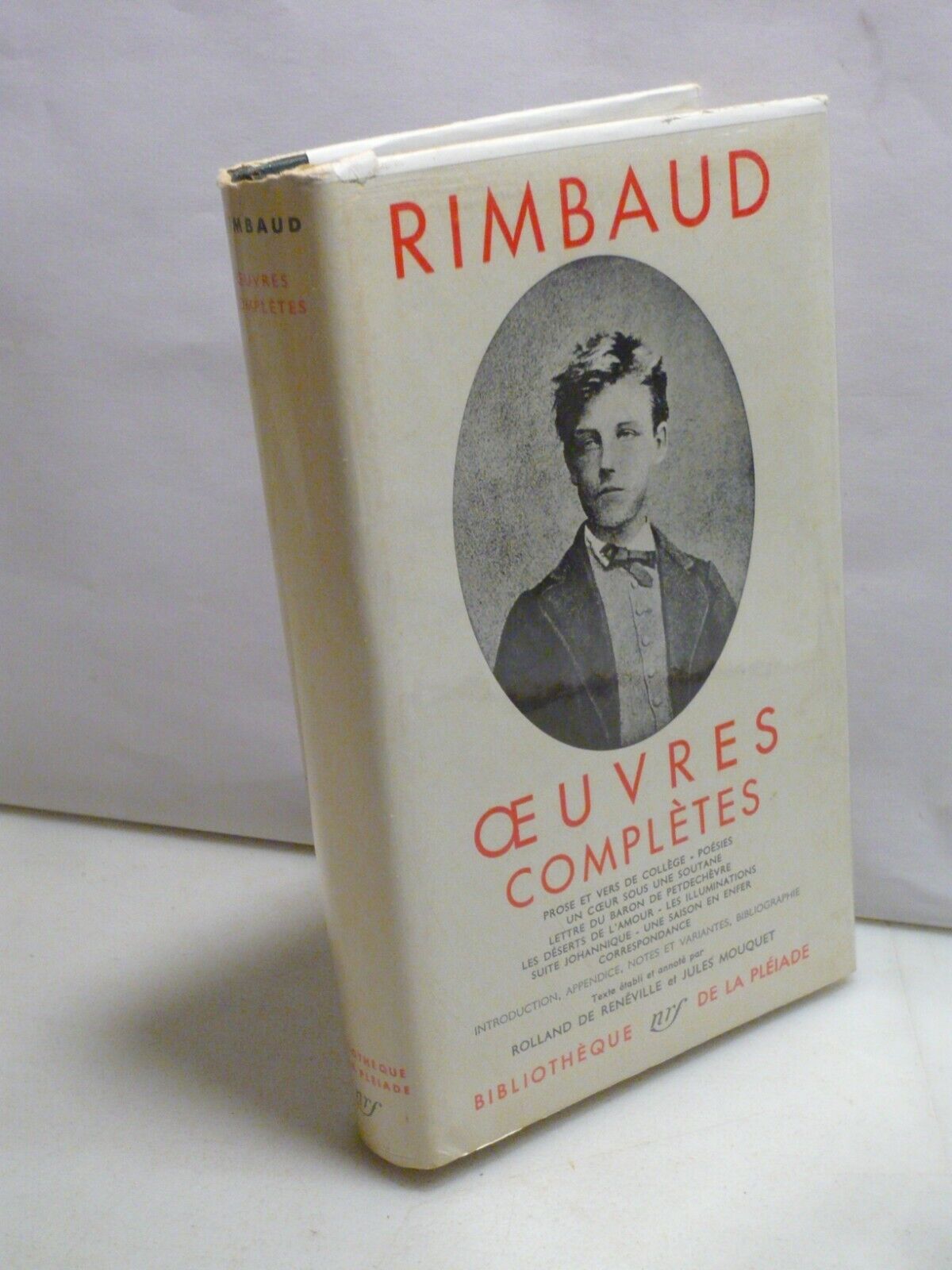 Arthur Rimbaud,OUVRES COMPLETES,Bibliothèque de la pléiade, Paris, 1954