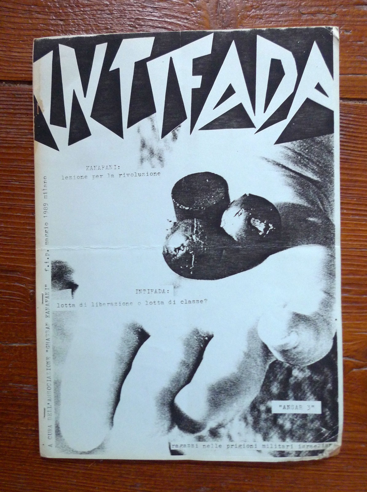 Associazione Ghassan Kanafani,INTIFADA,Maggio 1989[rivista,PALESTINA,ISRAELE