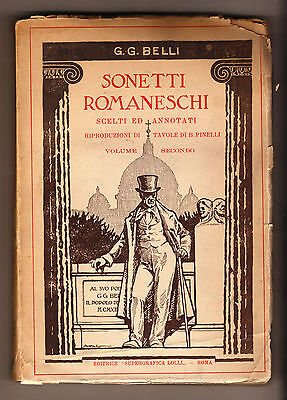 Belli,SONETTI ROMANESCHI SCELTI ED ANNOTATI,1931 Supergrafica Lolli[poesia