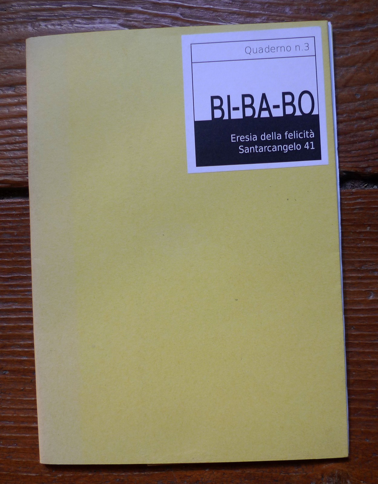 BI-BA-BO.ERESIA DELLA FELICITÀ.SANTARCANELO 41,2011[TEATRO,Majakovskij
